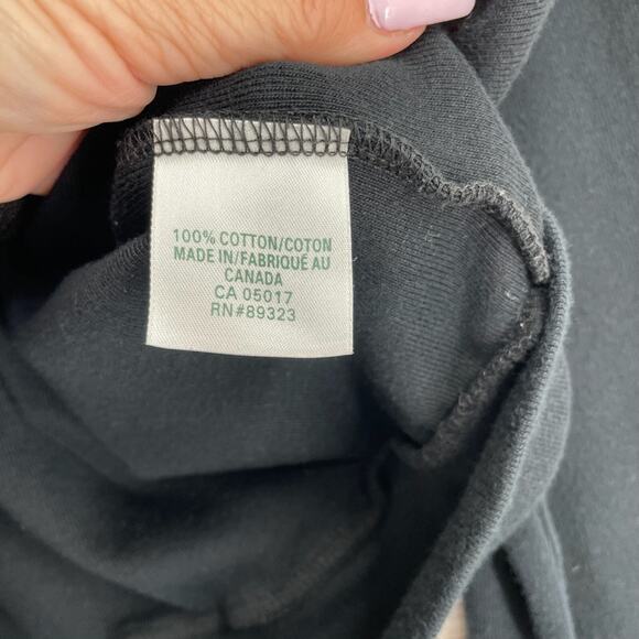 Roots Canada Full Zip Mock Neck Sweatshirt Women's Size Medium Black - Picture 5 of 8